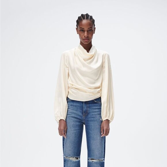 Zara DRAPED SATIN EFFECT TOP SPECIAL EDITION - Picture 10 of 12